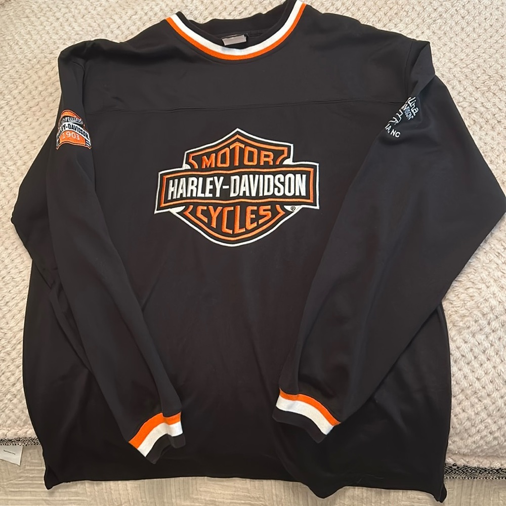 embroidered Harley Davidson sweatshirt
